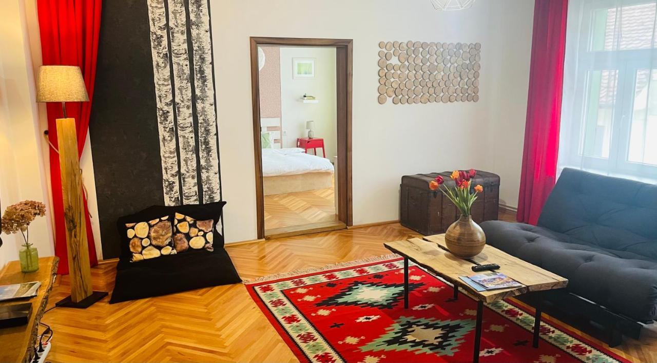 Spacious Stylish Apartment In Old Town 시비우 외부 사진